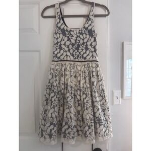 Anthropology Weston Wear Vinca‎ Minor Lace Dress XS With Ribbon Tie